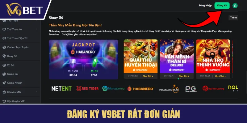 Đăng ký V9BET rất đơn giản