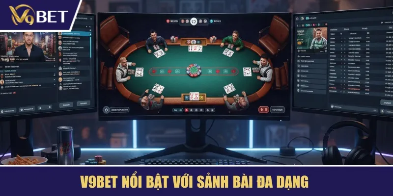V9BET nổi bật với sảnh bài đa dạng